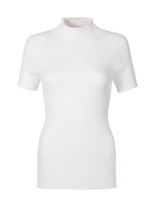 MADELEINE Вязаный свитер с короткими рукавами белого цвета