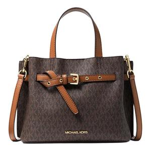 MICHAEL KORS Эмилия Сумка через плечо из лакированного холста, кроссбоди, женская ручная в цвете желудь коричневый