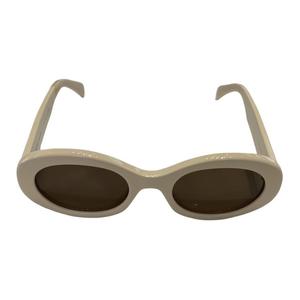 Солнцезащитные очки овальной формы для женщин белого цвета CELINE