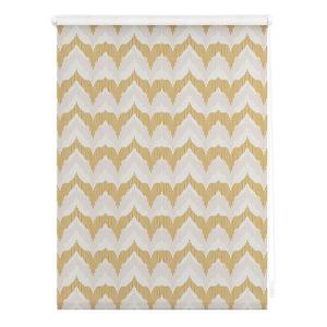 Затемняющие рулонные шторы Lichtblick Boho Zig Zag, 120x150x6 см, желтый