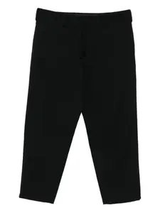 Шерстяные брюки с кулиской Yohji Yamamoto, черный
