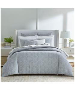 Last Act! Комплект постельного белья из тканой плитки, 2 предмета, размер Twin, Charter Club, серый