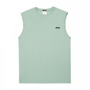 Футболка-майка Unisex Crew Neck Moderate Straight Fit Jeep, pea зеленый (100% cotton)