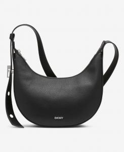 Бликер кроссбоди DKNY, черный/серебряный