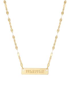Подвеска MAMA из полированного желтого золота 10 карат Italian Gold, 10K Yellow Gold