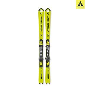 Fischer Детские соревновательные лыжи, модель RC4 WC SL JR, ярко-желтая, 145 см