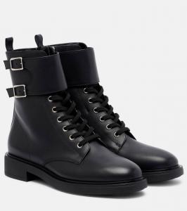 Кожаные армейские ботинки Ripley Gianvito Rossi, Black+Black