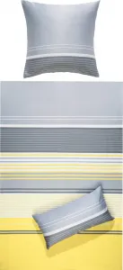 Постельное белье желто-серое 1x 135x220 см + 1x 80x80 см Erwin Müller