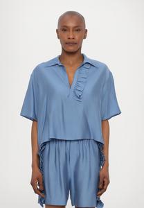 Блуза LUNA FRILL SHORT SLEEVE BITE Studios, синий