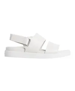 Бежевые плоские сандалии с люверсами Calvin Klein, бежевый