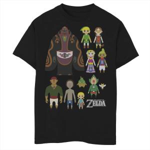 Футболка с простым рисунком персонажей Nintendo Zelda для мальчиков 8–20 лет Licensed Character