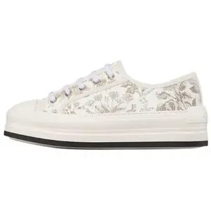DIOR Кроссовки Walk'n' Platform Shoes Low Top для скейтбординга Women's White Gold