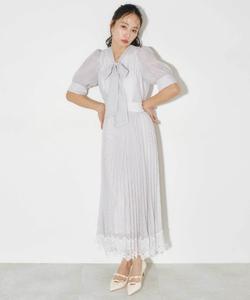Платье с кружевным бантом по низу Jill By Jill Stuart, цвет Blue Stripe
