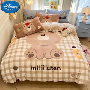 Disney Комплект постельного белья, простыня на резинке, 200×230 см, Mijiang Cola Bear, High Calorie