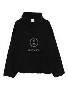 Худи с графичным принтом VETEMENTS, черный