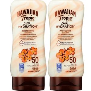 Увлажняющий солнцезащитный лосьон Hawaiian Tropic Silk SPF50 x2 шт.