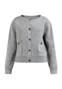 Толстовка DreiMaster Strickjacke Mit Knöpfen, цвет Grau Melange