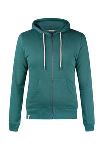 Толстовка с капюшоном на молнии GREENBOMB, изумрудный