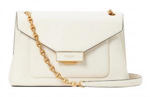 Кожаная сумка-мессенджер, кроссбоди, наплечная сумка Women's Cream White Kate Spade, Set (Bag+Dust Bag)