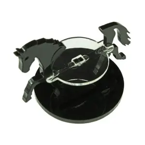 Круглая основа, 40 мм – маркер для лошади/персонажа – черный, Token Sets - Mount Markers (28mm) (Litko Aerosystems)