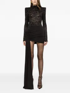 Мини-платье с открытой спиной Nissa, черный