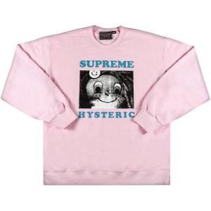 Крюнек Supreme x Hysteric Glamour, светло-розовый