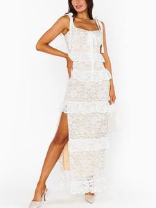 Платье макси с завязками Monique Show Me Your Mumu, белый