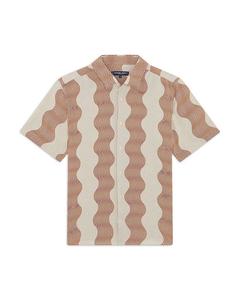 Футболка Frescobol Carioca Relaxed Fit Castro Duo Cabana в полоску Frescobol Carioca, коричневый/бежевый