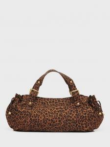 Сумка-шоппер из кожи Leopard Print 24H Gerard Darel, Camel