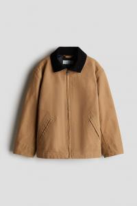 Куртка из хлопчатобумажной ткани H&M, коричневый