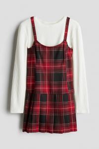 Комплект из двух предметов: рубашка и платье H&M, красный