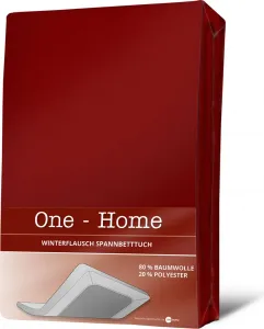 Зимняя простыня на резинке 140x200 - 160x200 см бордовая пушистая простыня хлопок One-Home