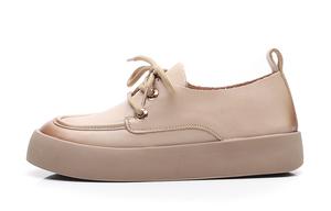 Лоферы женские низкие Бежевый/Черный VEDULLAR, Экрю