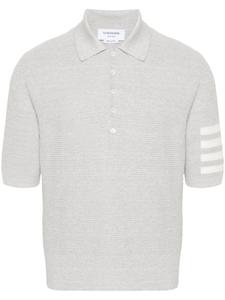 Трикотажная рубашка поло с полосками 4-Bar Thom Browne, серый