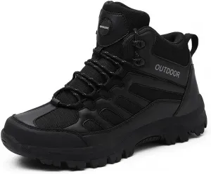 Мужские походные рабочие ботинки, дышащие тактические пустынные уличные ботинки Qacksv, черный