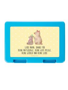 Mr. & Mrs. Panda Детский ланчбокс в виде медведя с надписью, пастельно-желтого цвета