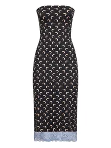 Миди-платье с принтом луны Marine Serre, черный