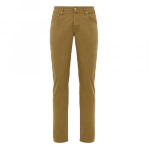 Желтые хлопковые обтягивающие брюки Jacob Cohen, желтый