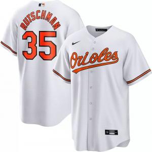 Мужские джерси Nike Baltimore Orioles Adley Rutschman #35 White Home Cool Base