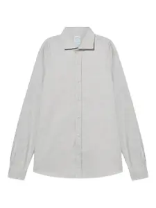 Фланелевая рубашка с воротником-спред Brooks Brothers, серый