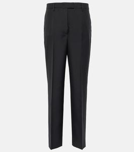 Прямые брюки со средней посадкой Prada, черный