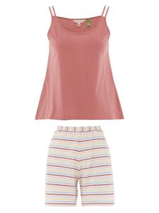 Короткий пижамный комплект Organication, темно-розовый