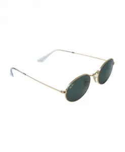 Овальные металлические солнцезащитные очки с логотипом. Ray-Ban, желтый