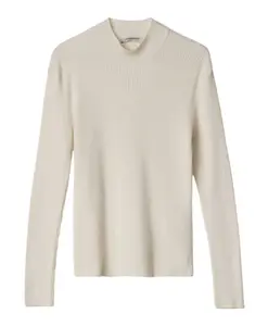 Ребристый свитер с высоким воротником и пайетками Hinnominate, белый