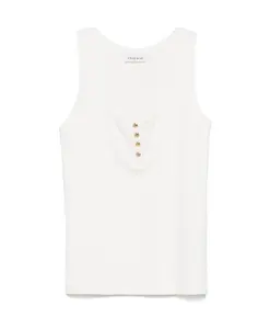 Топ без рукавов в рубчик Anine Bing, белый