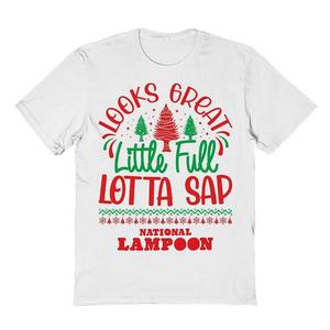 Мужская футболка с рисунком Lotta Sap National Lampoon's Christmas Vacation Licensed Character, белый