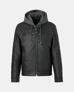 Куртка мужская стеганая из искусственной кожи Easy Wear, черный