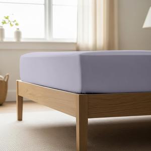 Mellanni Комплект постельного белья полного размера, лавандовый, с мягким охлаждающим эффектом, устойчивый к выцветанию и пятнам, включает простыню с глубокими бортиками до 40 см.