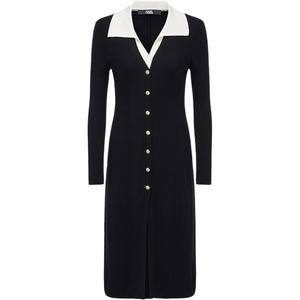 Karl Lagerfeld FW25 платье с длинными рукавами женское KARL LAGERFELD / Karl Lagerfeld Jeans, черный