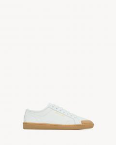 Кроссовки GYM из гладкой кожи Saint Laurent, белый